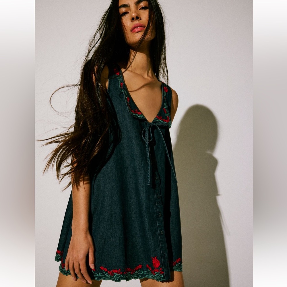 Free People Zina Denim Tunic